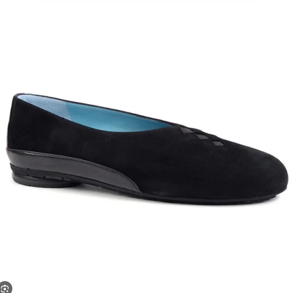 Thierry Rabotin Grace Suede Black Flats